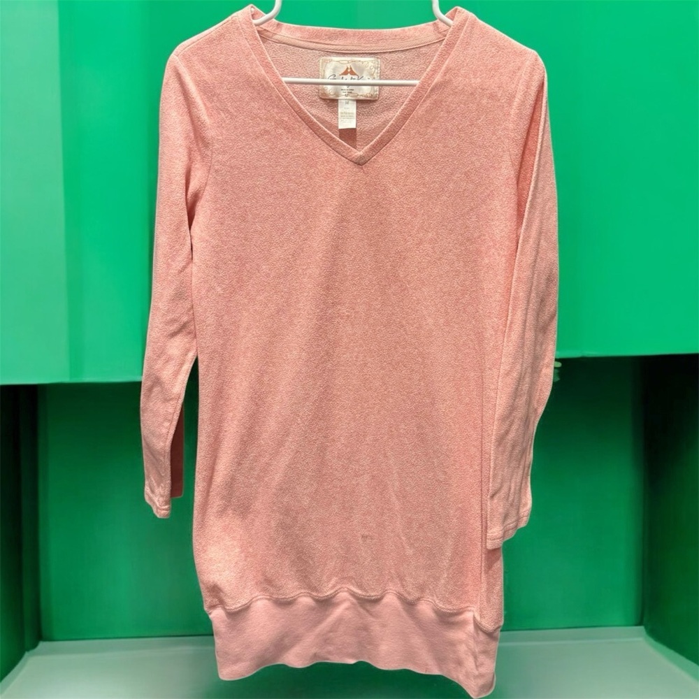 Goodnight kiss Pink V-Neck Sweater nightgown MEDIUM